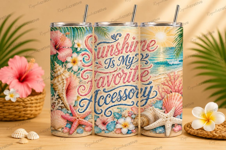 Sunshine Is My Favorite Accessory Tumbler PNG sunshine is my