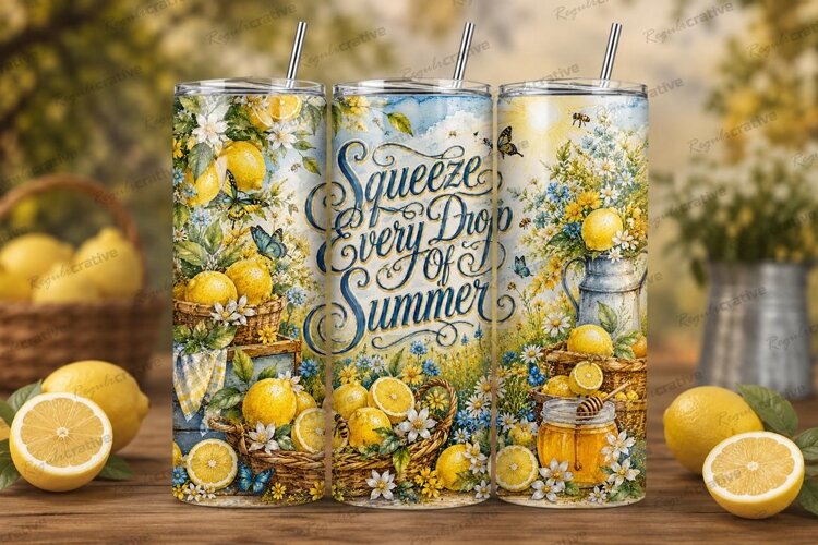 Squeeze Every Drop of Summer Tumbler PNG squeeze every example image 1