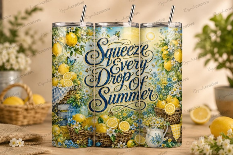 Squeeze Every Drop of Summer Tumbler PNG squeeze every drop