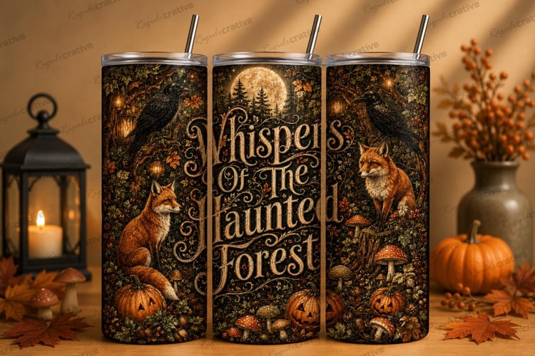 Whispers of the Haunted Forest Tumbler PNG whispers of the