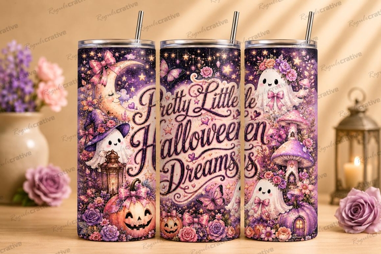 Pretty Little Halloween Dreams Tumbler PNG pretty little