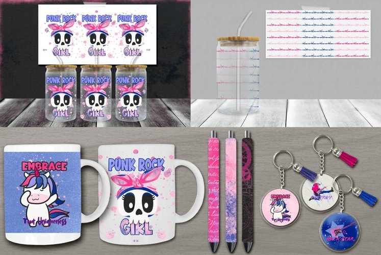 Pink Punk Sublimation Pack Totally Rockn Designs
