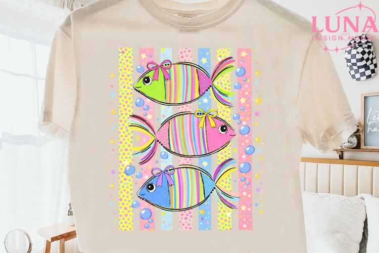 Cute Rainbow Fish PNG, Colorful Fish Clipart, Summer Beach P