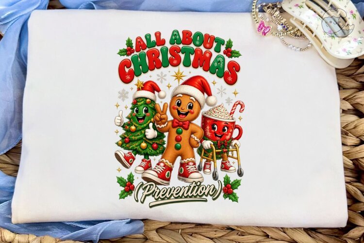All About Christmas Prevention PNG Shirt example image 1