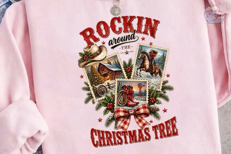 Rockin Around Christmas Tree PNG Shirt