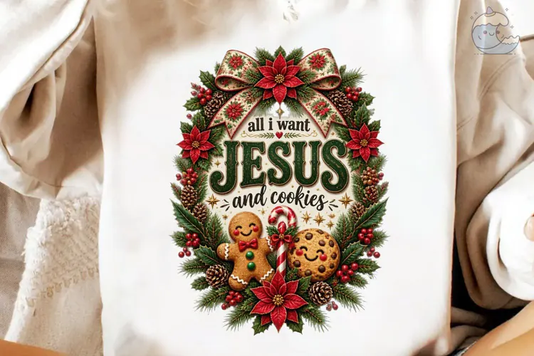 All I Want Jesus Cookies PNG Sublimation