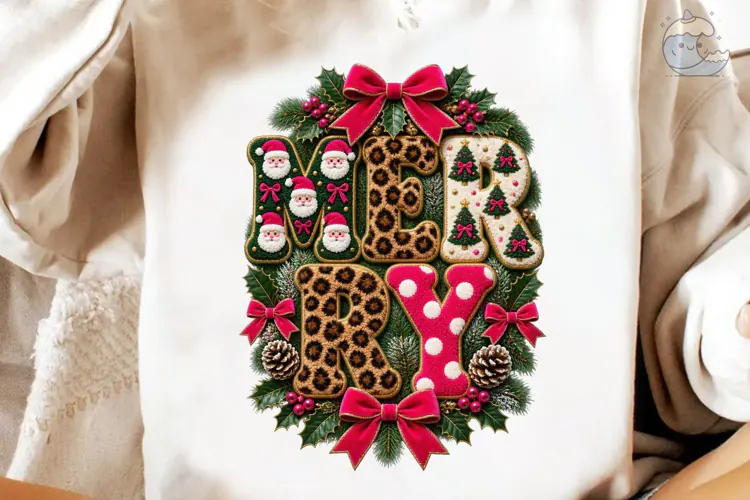 Merry Joy Christmas PNG Sublimation Desi