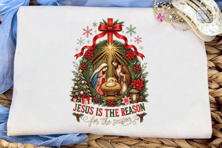 Jesus Is The Reason PNG Sublimation Desi example image 1