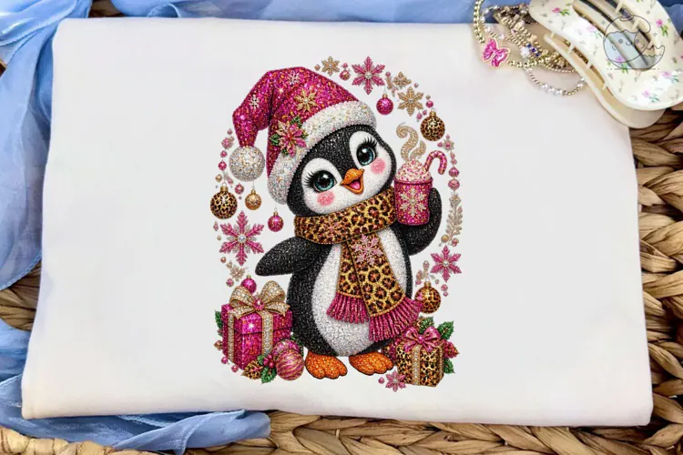 Christmas Penguin PNG Sublimation Shirt