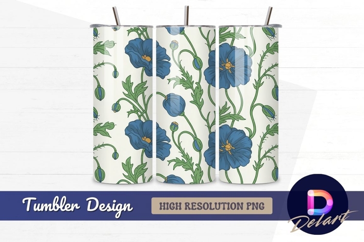 Blue Flowers Clipart Image 9
