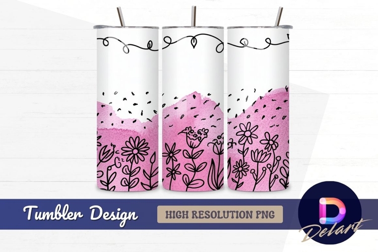 Watercolor Flower Vector Image 4