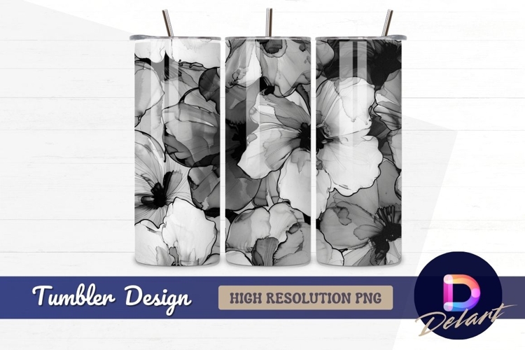 Flower Clipart Black And White Image 9