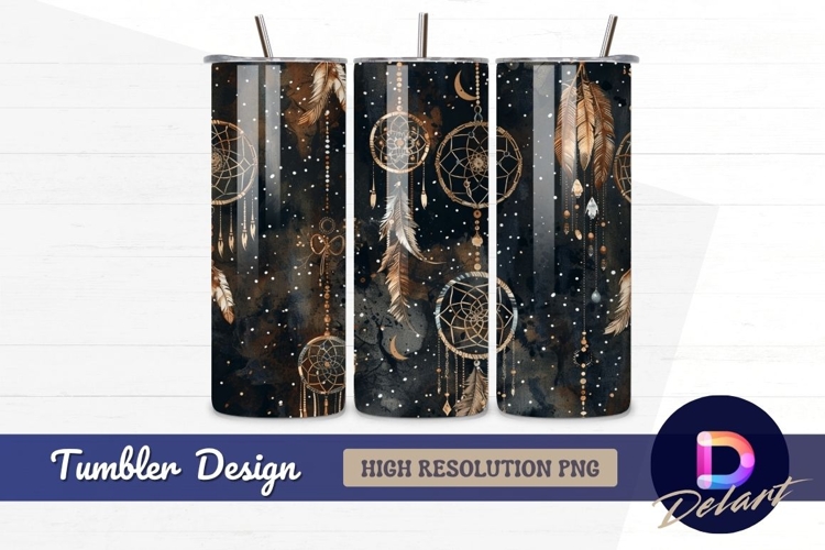 Dreamcatcher night sky Tumbler PNG Design