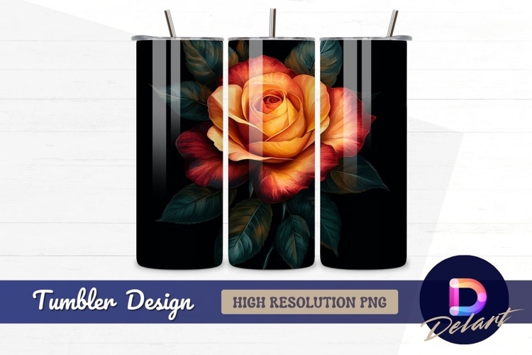 Beautiful rose illustration for Tumbler PNG Design