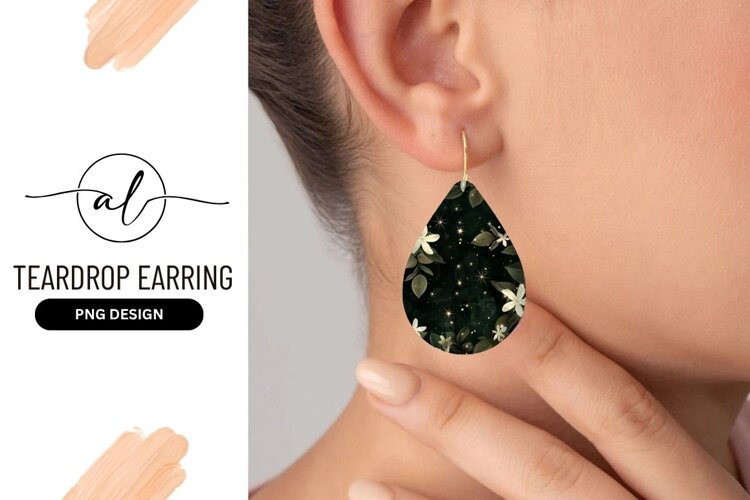 White Jasmine Flowers and Green Leaves with Sparkling Lights example image 1