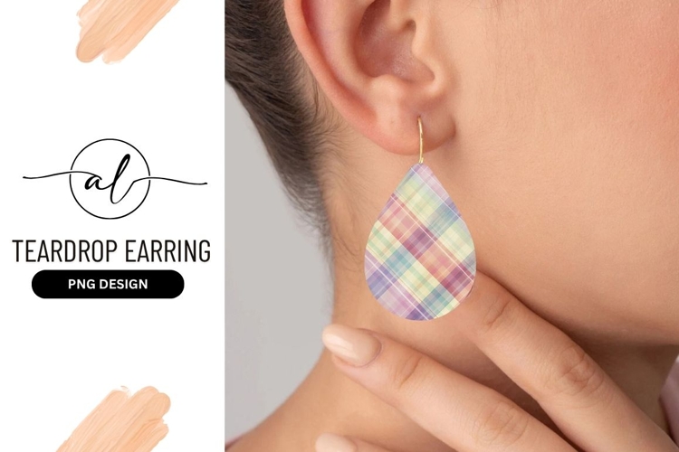 Pastel Plaid Pattern Diagonal Lines Watercolor Texture