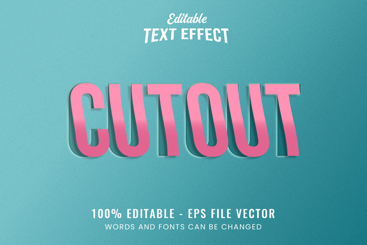 Paper editable text effect font style
