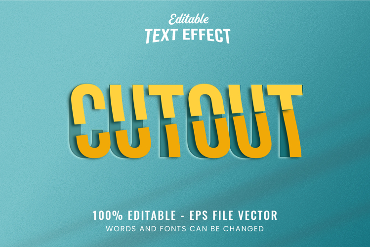 Paper editable text effect font style