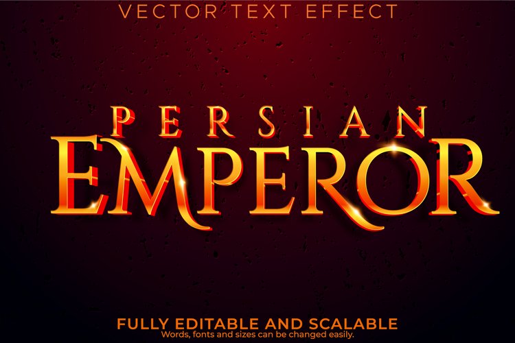 Warrior text effect, editable emperor and hero text style