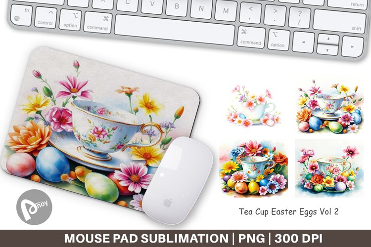 Mouse Pad Tea Cup Easter Eggs example image 1