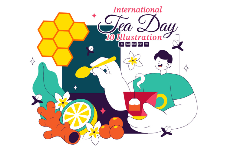 10 International Tea Day Illustration