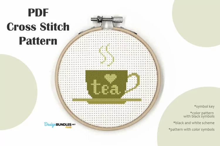 Tea Lover Cross Stitch Pattern PDF File