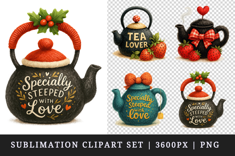 Tea Lover clipart printable sublimation design png