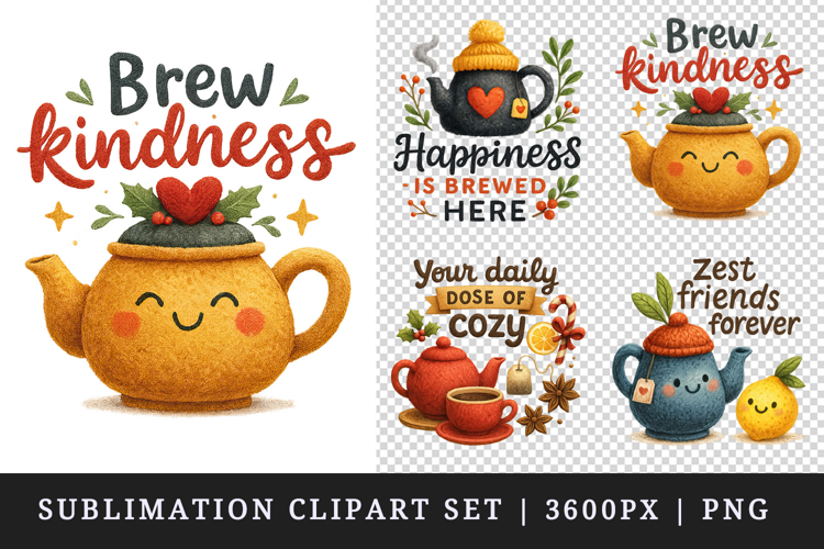 Tea Lover clipart printable sublimation design png