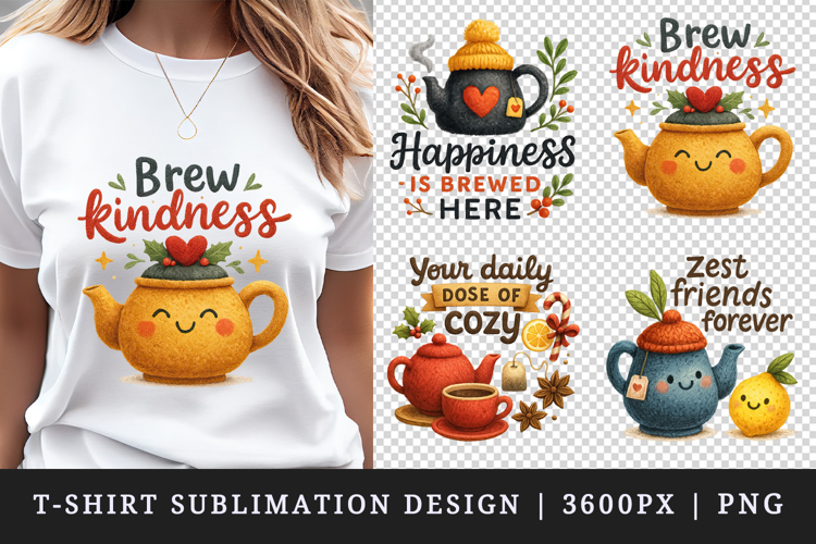 Tea Lover t-shirt printable sublimation design png