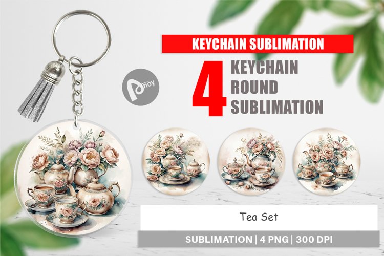 Keychain Vintage Tea example image 1