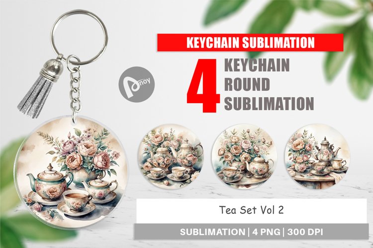 Keychain Vintage Tea example image 1