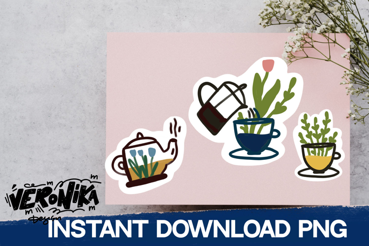 Tea sticker set