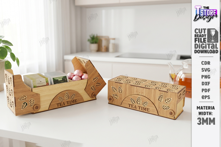 Tea Storage and Chocolate Box Laser Cut | Kitchen Decor |CNC