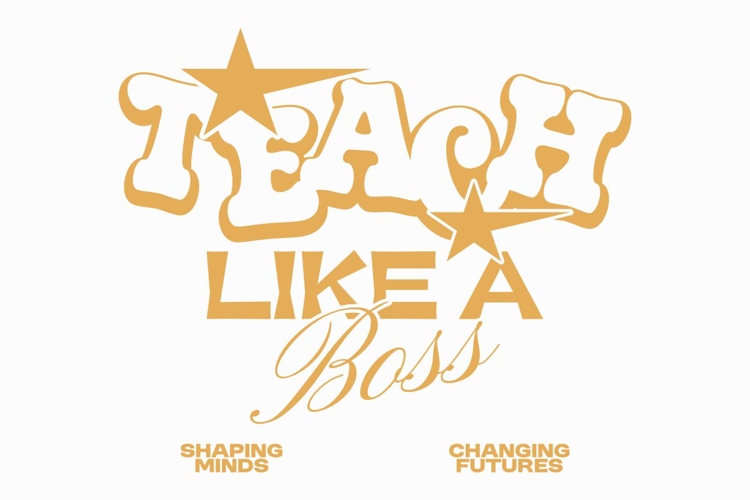 Teach Like a Boss T-shirt Vintage Quotes