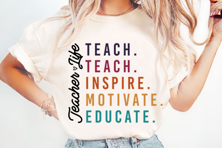 Teach Love Inspire Motivate Educate Svg Design