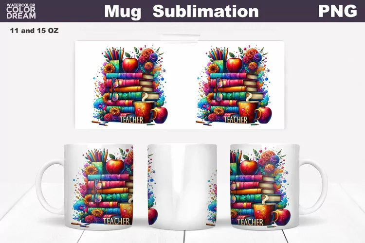 Teacher Mug Sublimation | Teacher Mug Wrap