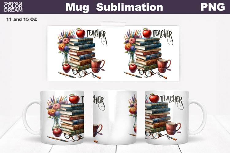 Teacher Mug Sublimation | Teacher Mug Wrap