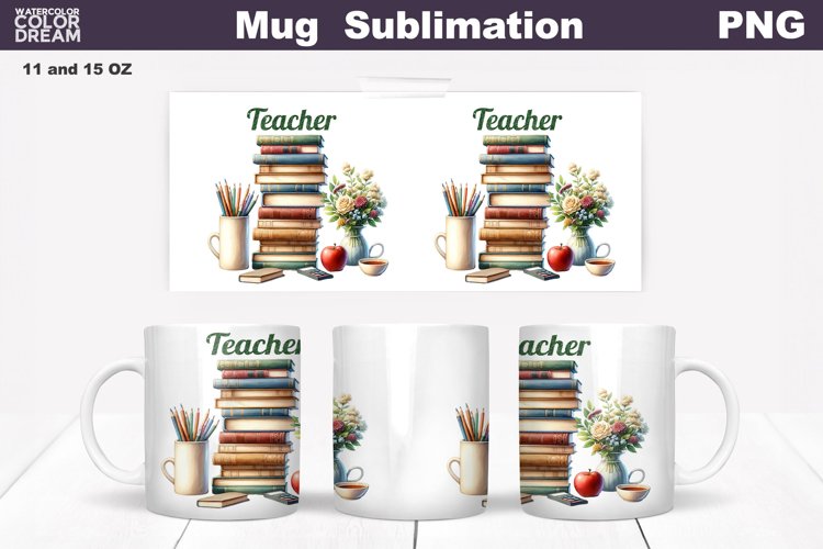 Teacher Mug Sublimation | Teacher Mug Wrap