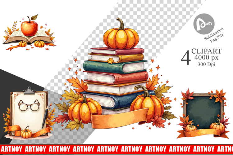 Teacher and Autumn Clipart