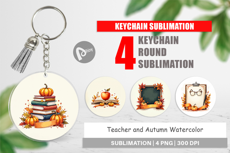 Teacher Autumn Keychain