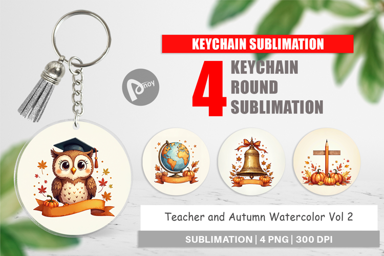 Teacher Autumn Keychain