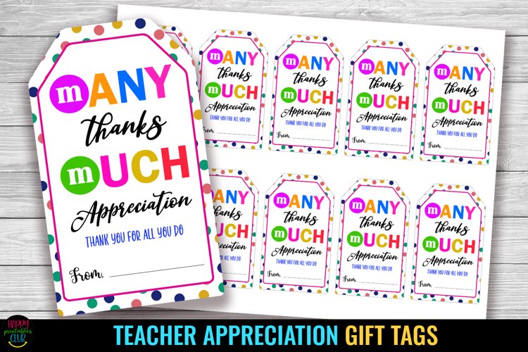 TEACHER APPRECIATION GIFT TAGS I TEACHER APPRECIATION TAGS