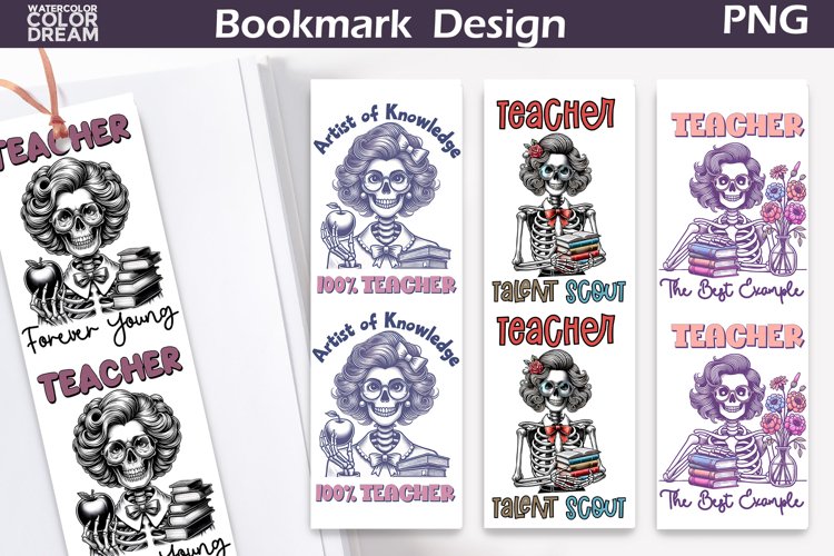 Funny Teacher Bookmark | Teacher Bookmark Sublimation example image 1