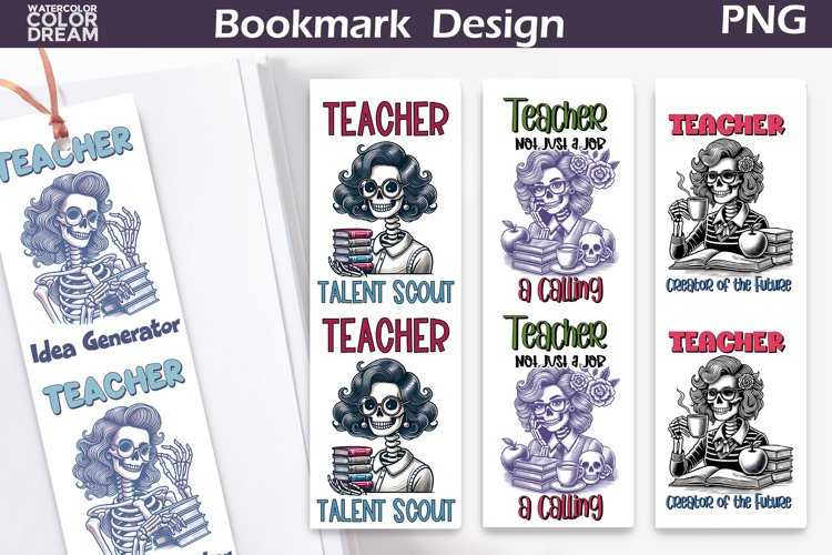 Funny Teacher Bookmark | Teacher Bookmark Sublimation example image 1