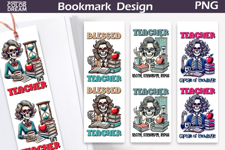 Funny Teacher Bookmark | Teacher Bookmark Sublimation example image 1