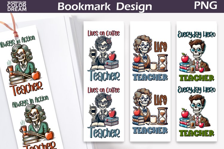 Funny Teacher Bookmark | Teacher Bookmark Sublimation example image 1