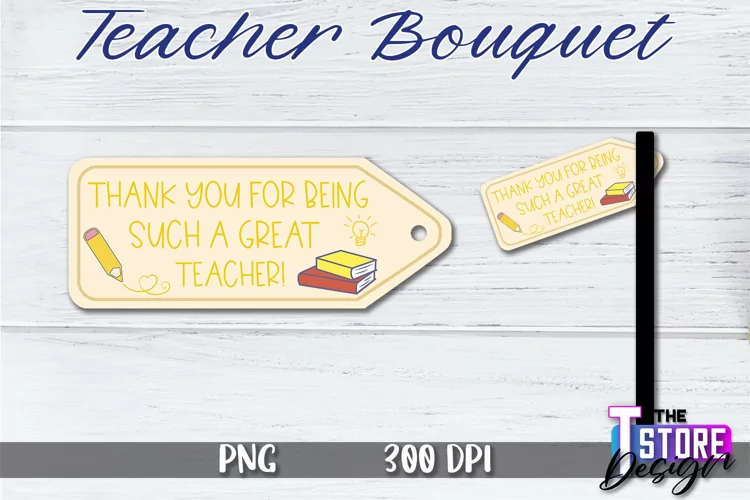 Teacher Bouquet PNG Design | Tag PNG Design | PNG File