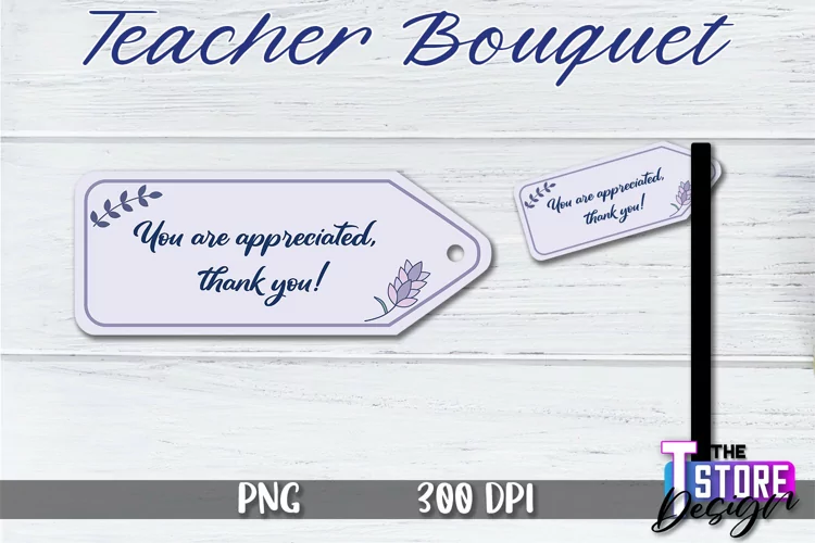 Teacher Bouquet PNG Design | Tag PNG Design | PNG File