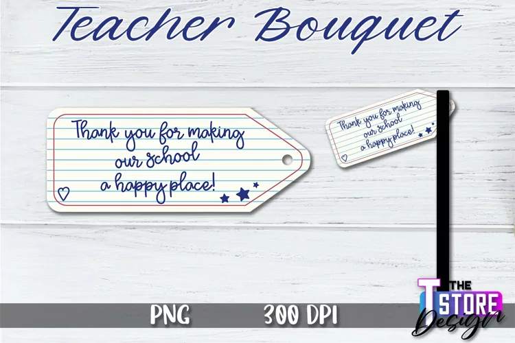 Teacher Bouquet PNG Design | Tag PNG Design | PNG File