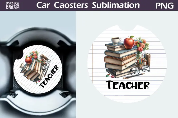 Teacher Car Coaster | Teacher SuRound Coaster